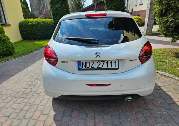 Peugeot 208 cena 35700 przebieg: 93000, rok produkcji 2015 z Działdowo małe 92